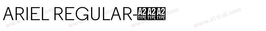 ARIEL REGULAR字体转换